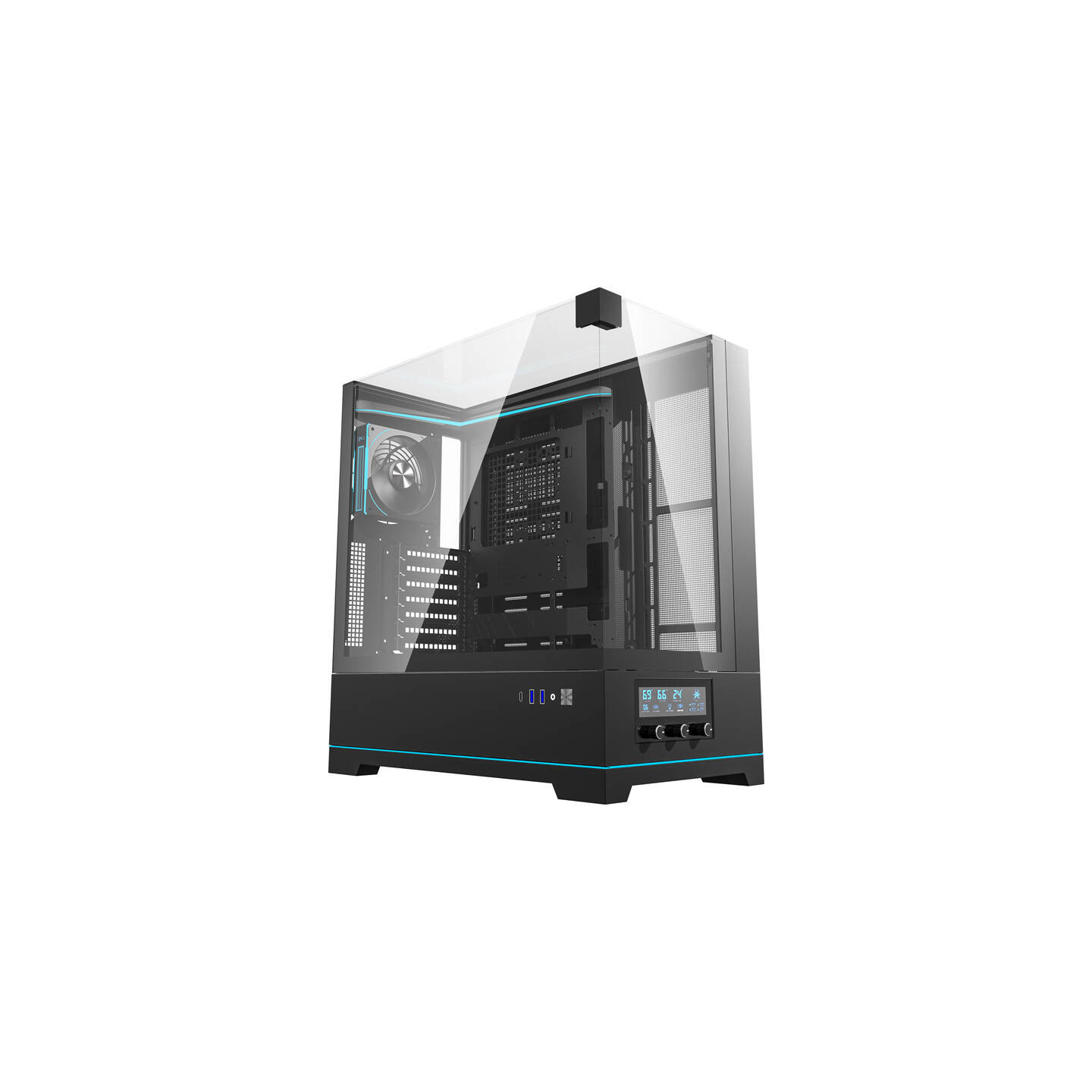 Darkflash DY450 PRO computer case (black) + 1 fan