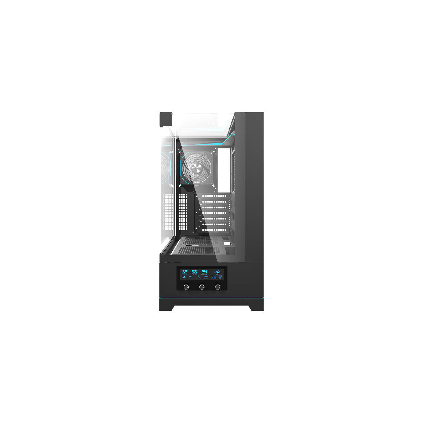 Darkflash DY450 PRO computer case (black) + 1 fan