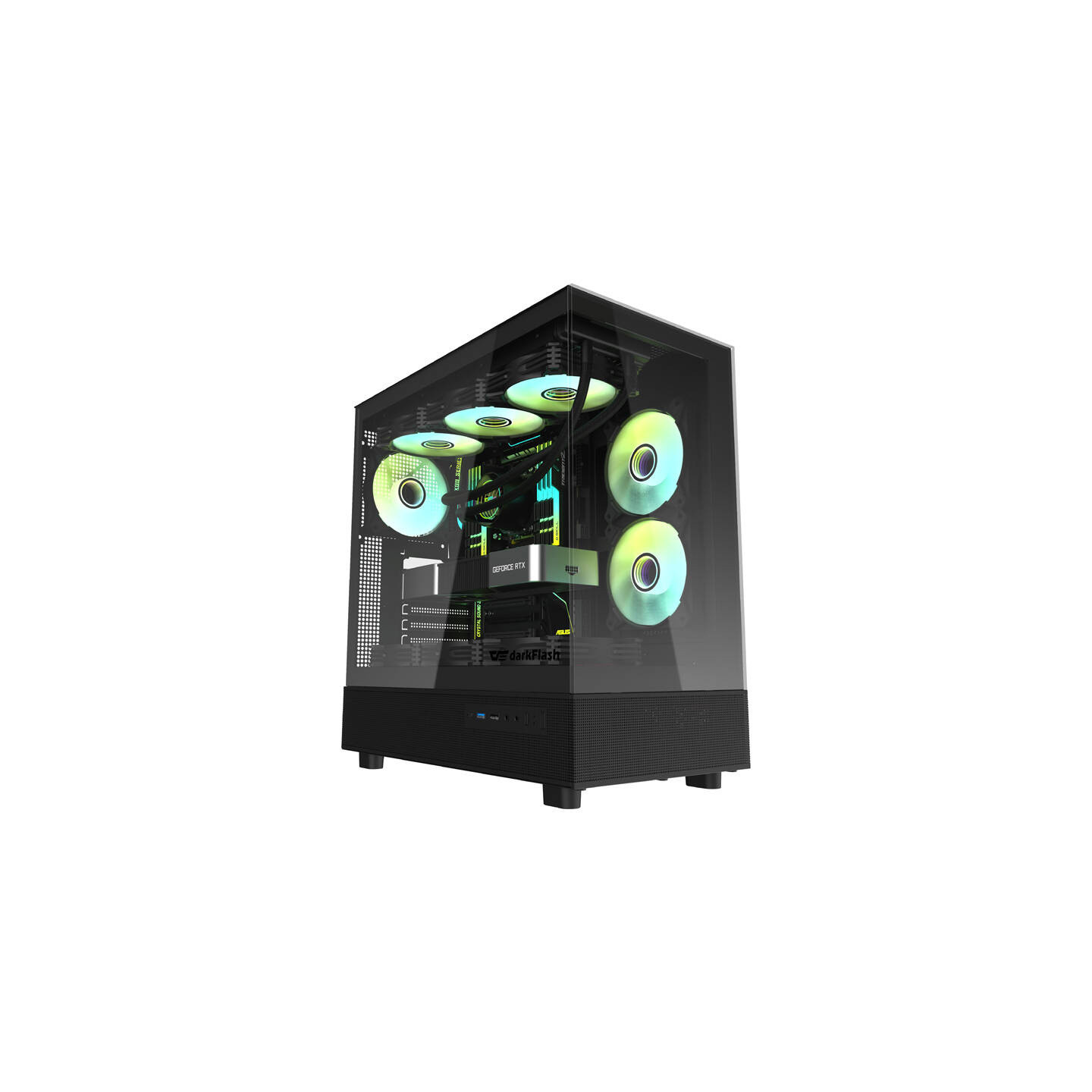 Darkflash DPX90 computer case (black) + 3 fans