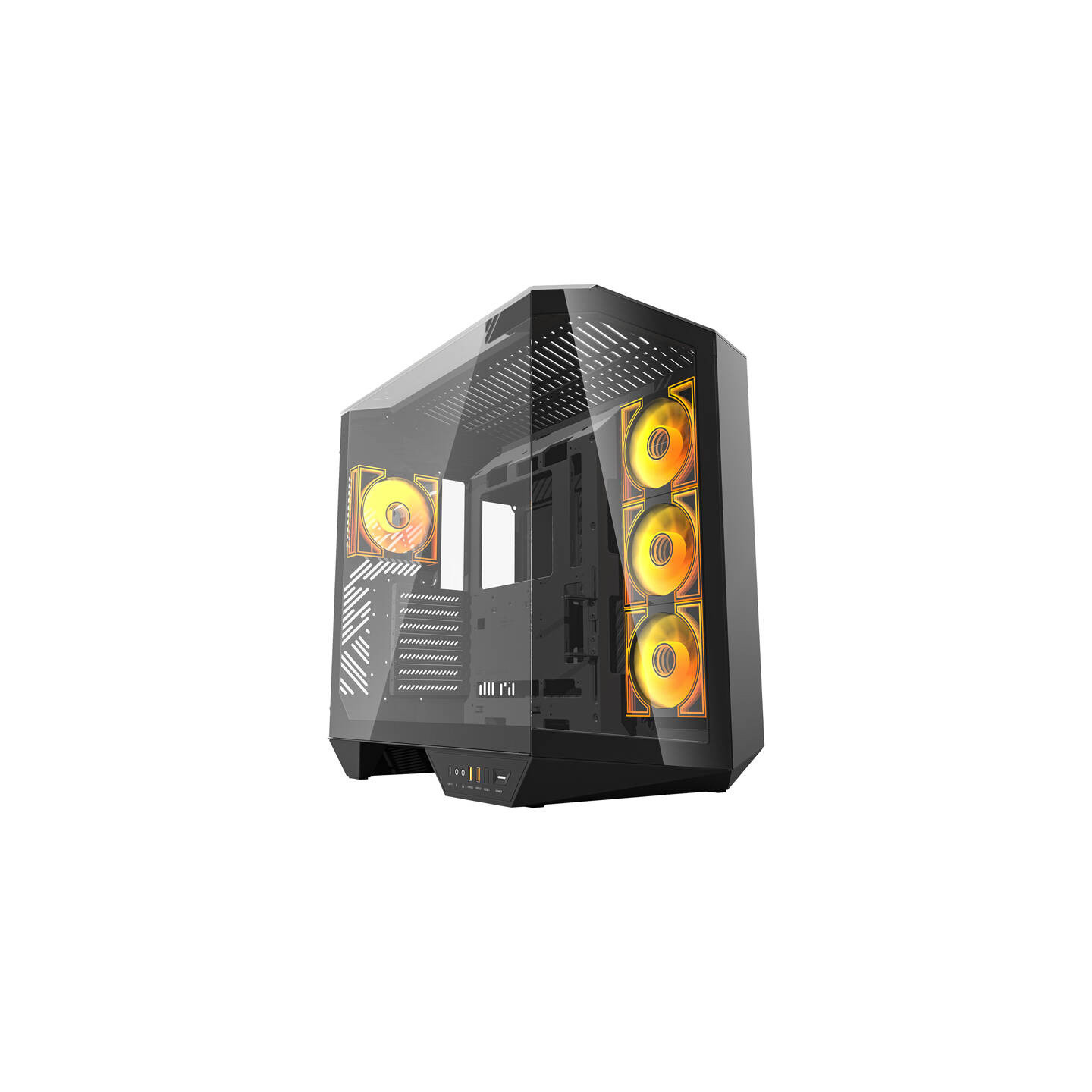 Darkflash DY470 computer case (black) + 4 fans