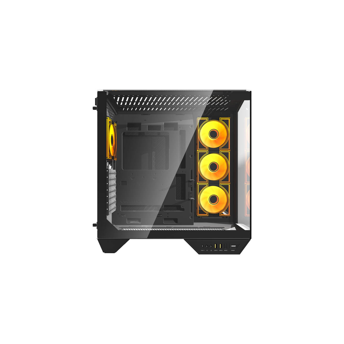 Darkflash DY470 computer case (black) + 4 fans