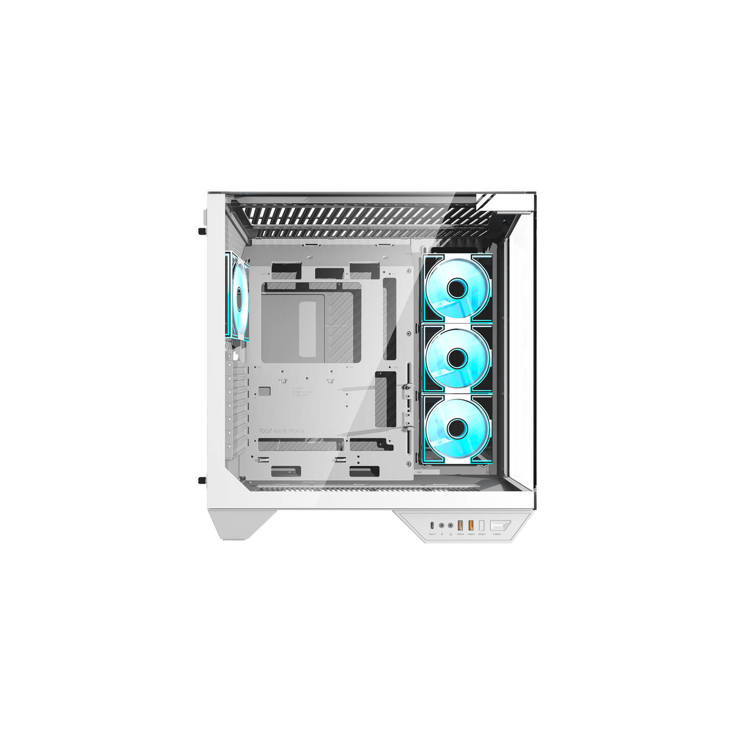 Darkflash DY470 computer case (white) + 4 fans