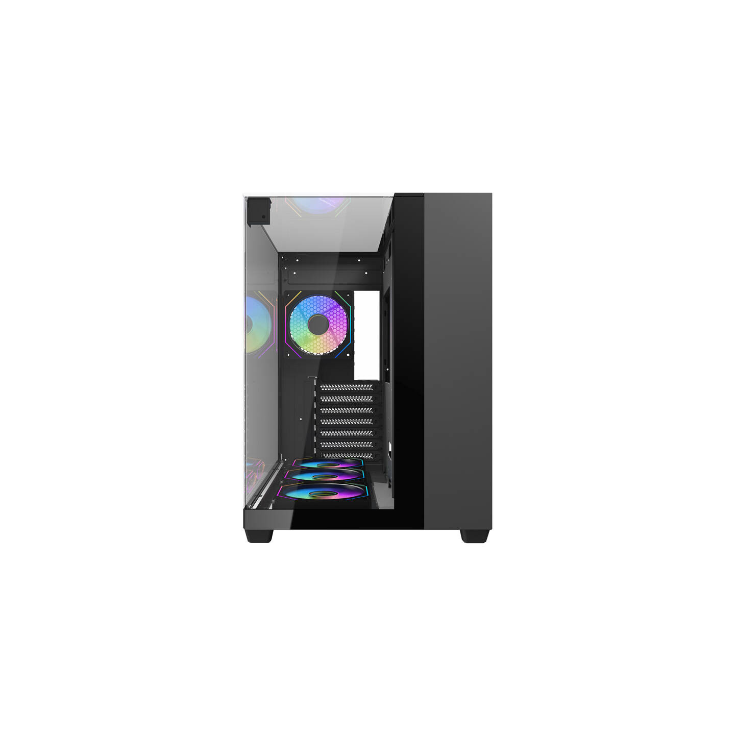 Darkflash TH285 computer case (black) + 4 fans
