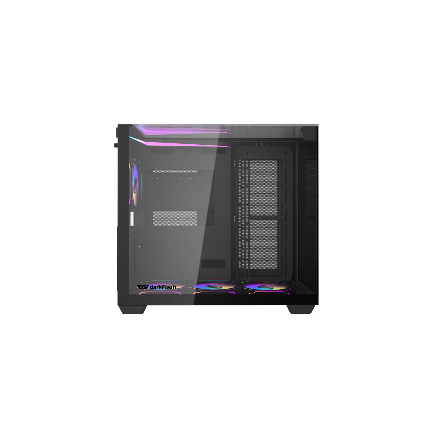 Darkflash TH285 computer case (black) + 4 fans