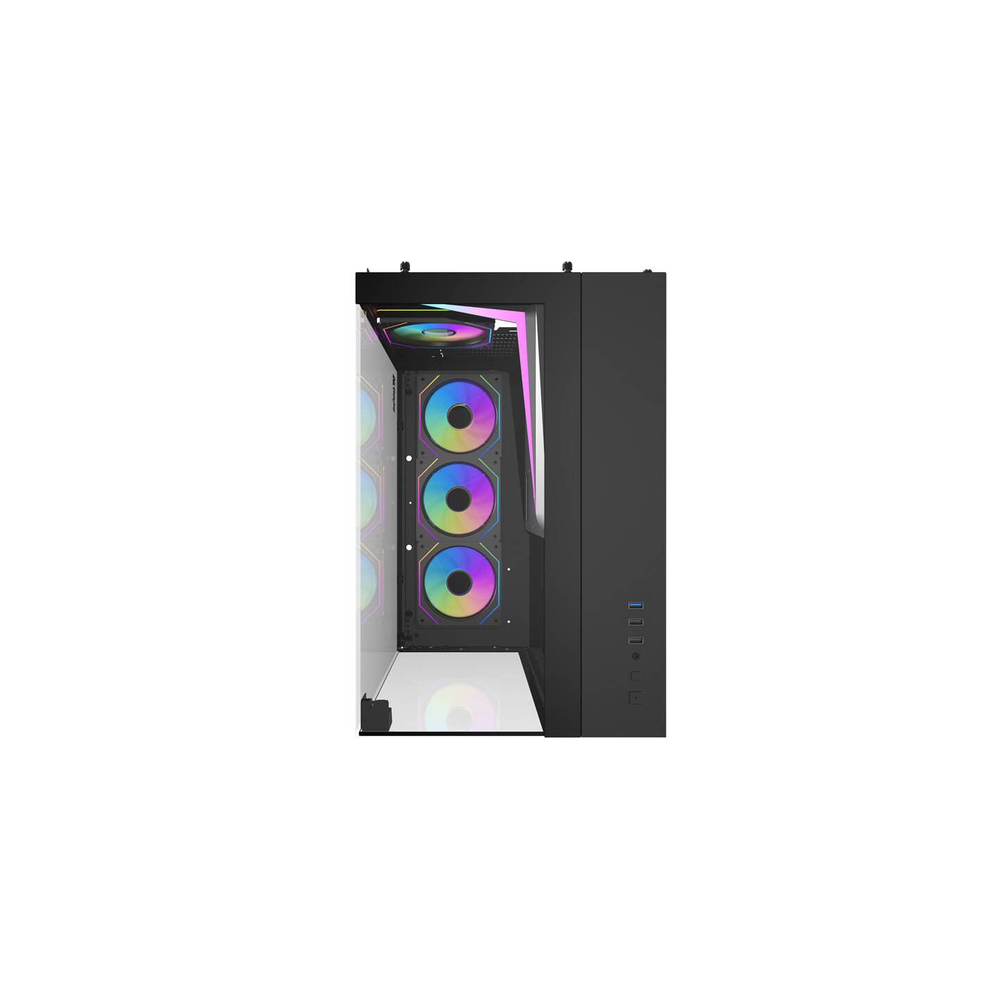 Darkflash TH285 computer case (black) + 4 fans