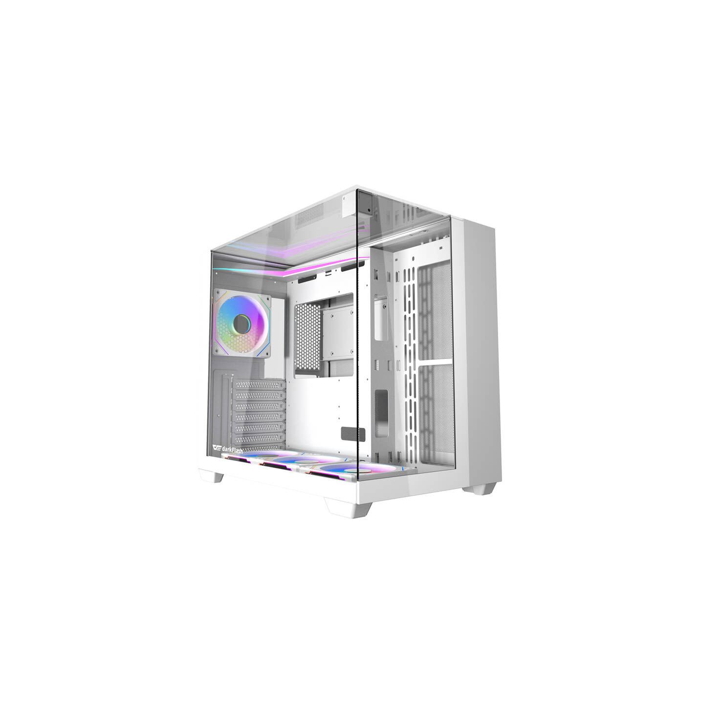 Darkflash TH285 computer case (white) + 4 fans