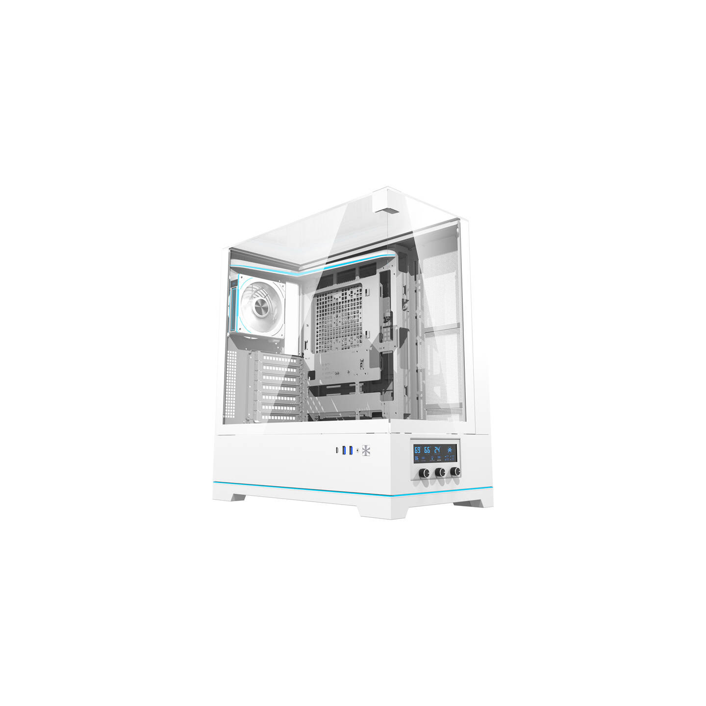 Darkflash DY450 PRO computer case (white) + 1 fan