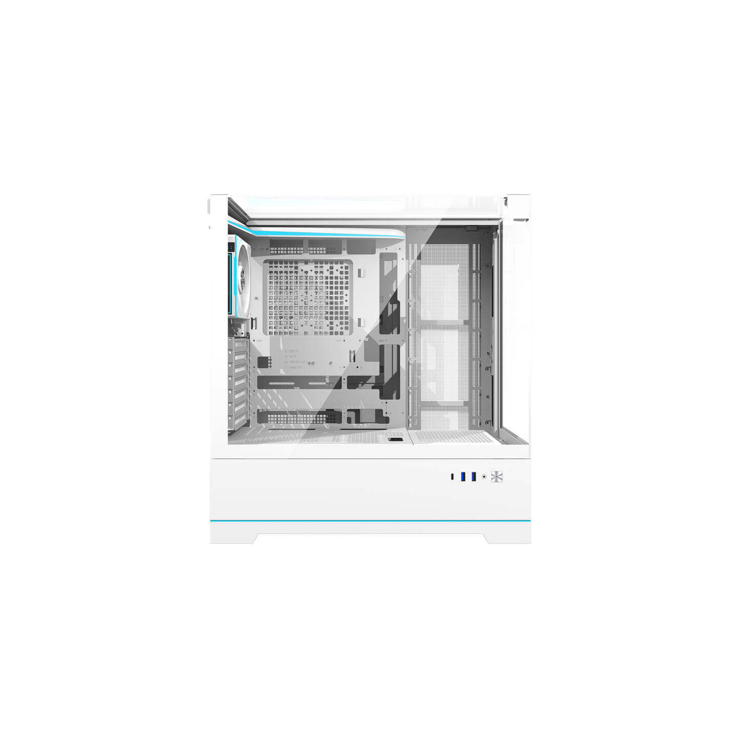 Darkflash DY450 PRO computer case (white) + 1 fan