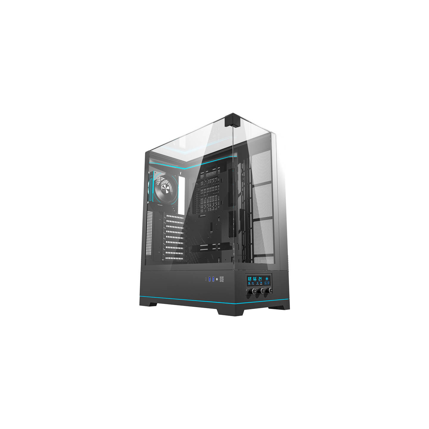 Darkflash DY450L PRO computer case (black) + 1 fan