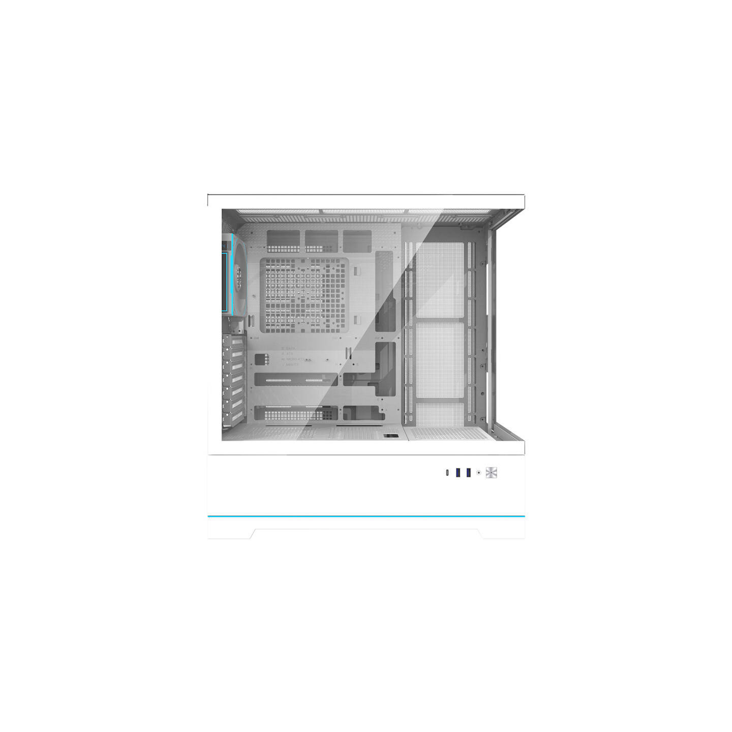 Darkflash DY451 PRO computer case (white) + 1 fan