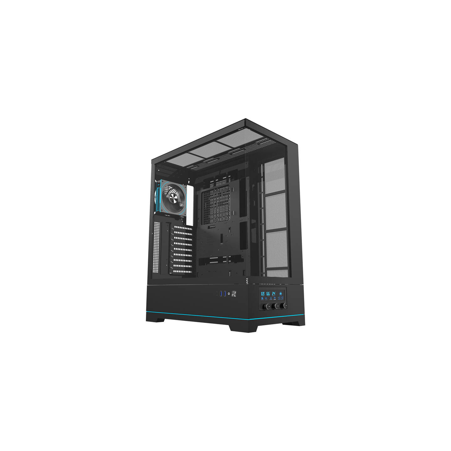Darkflash DY451L PRO computer case (black) + 1 fan