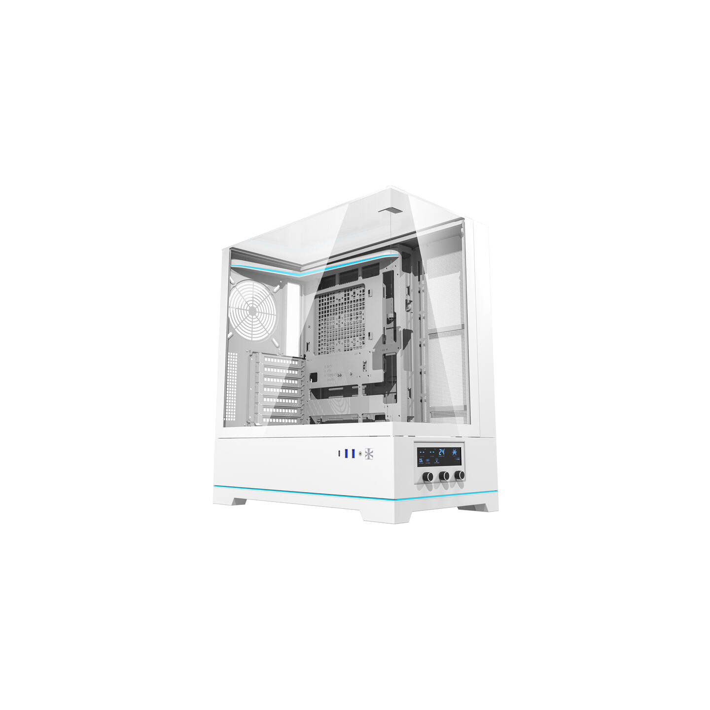 Darkflash DY450 computer case without fans (white)