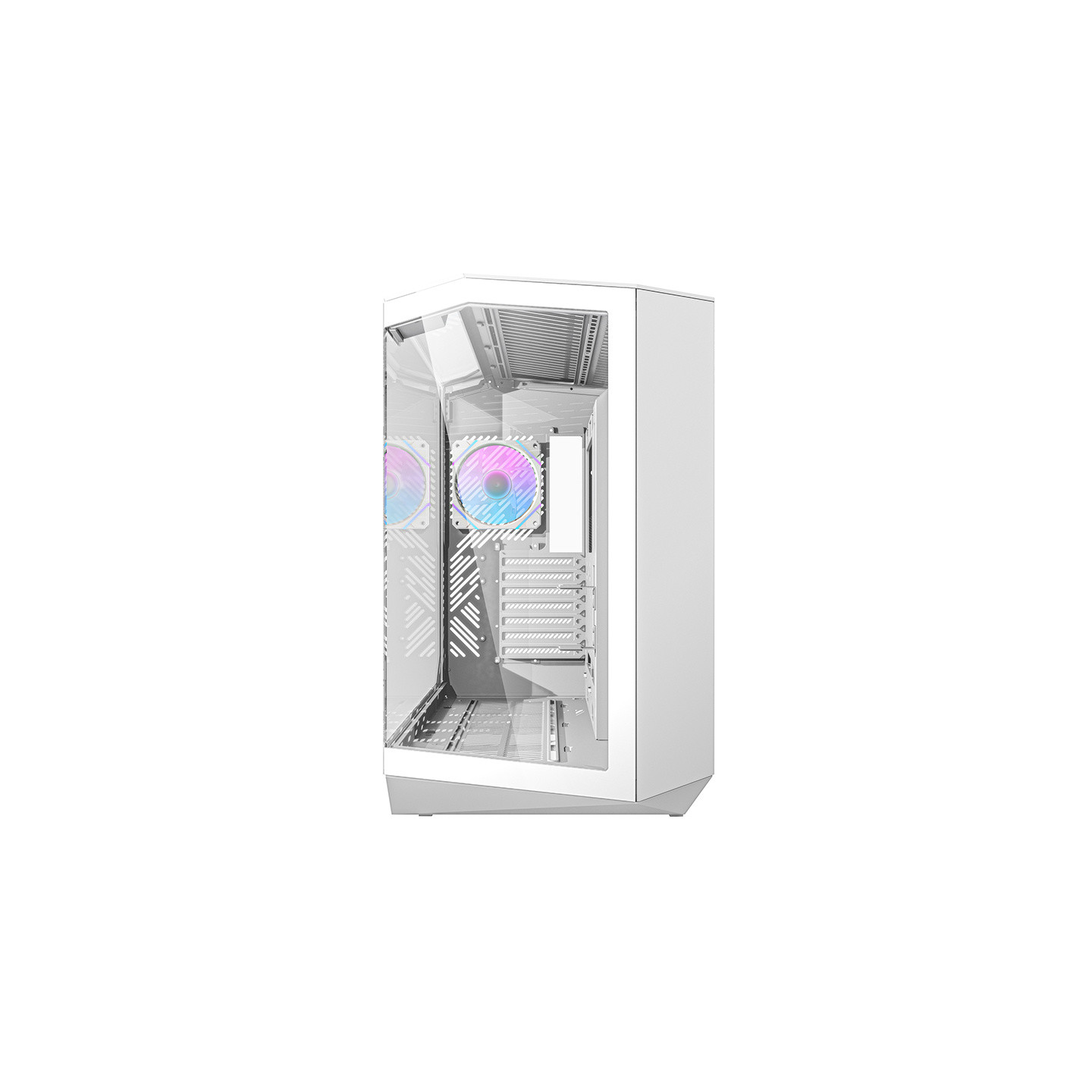 Darkflash DY470 computer case (white) + 4 fans + GPU bracket