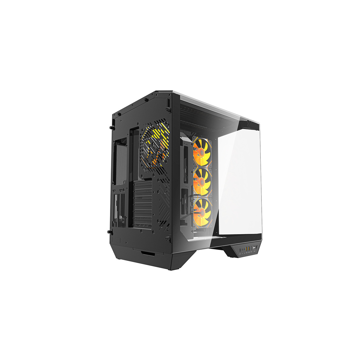 Darkflash DY470 computer case (black) + 4 fans + GPU bracket