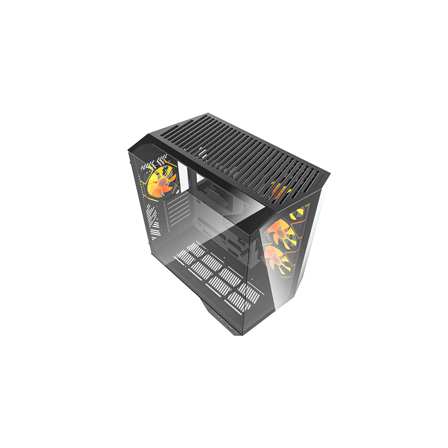 Darkflash DY470 computer case (black) + 4 fans + GPU bracket