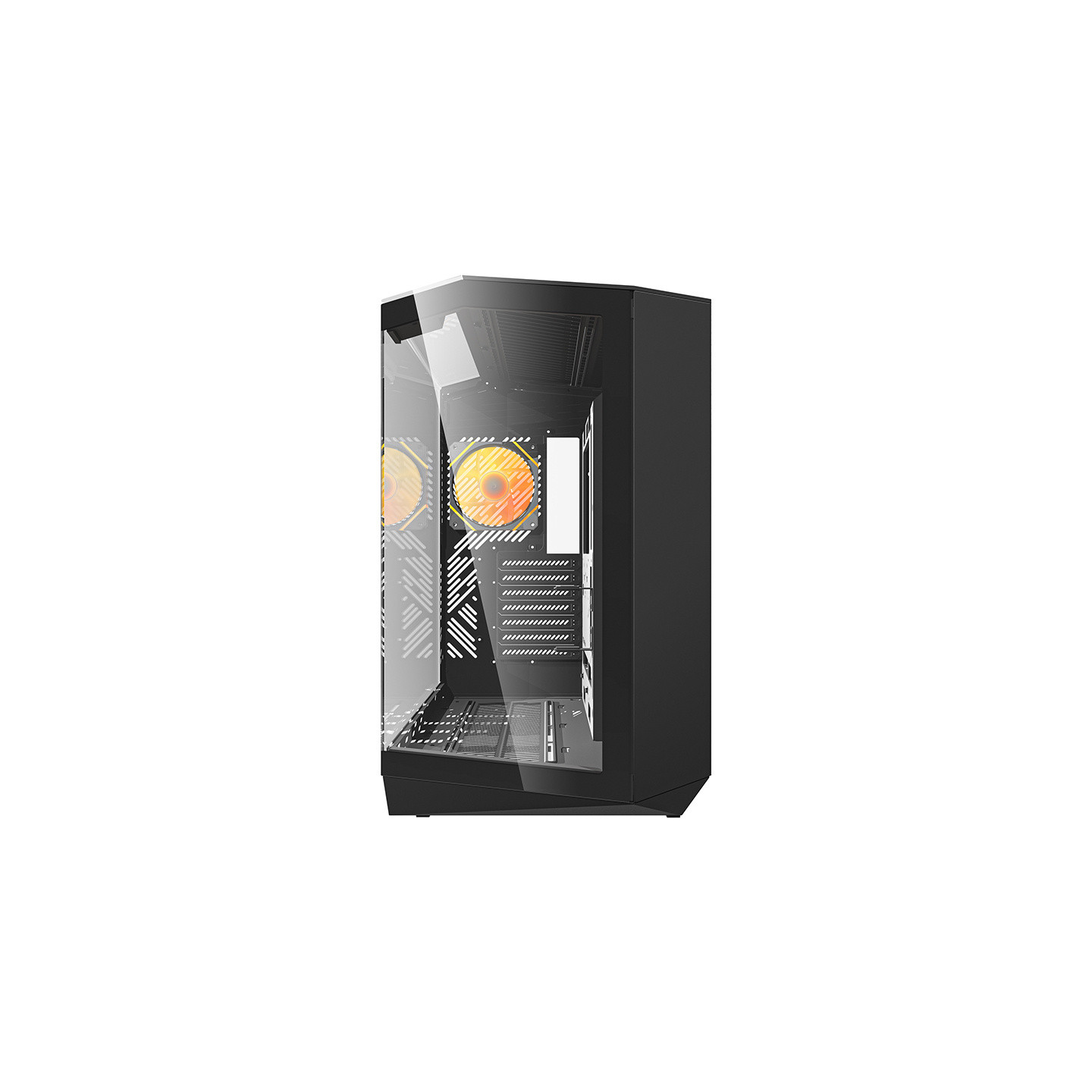 Darkflash DY470 computer case (black) + 4 fans + GPU bracket