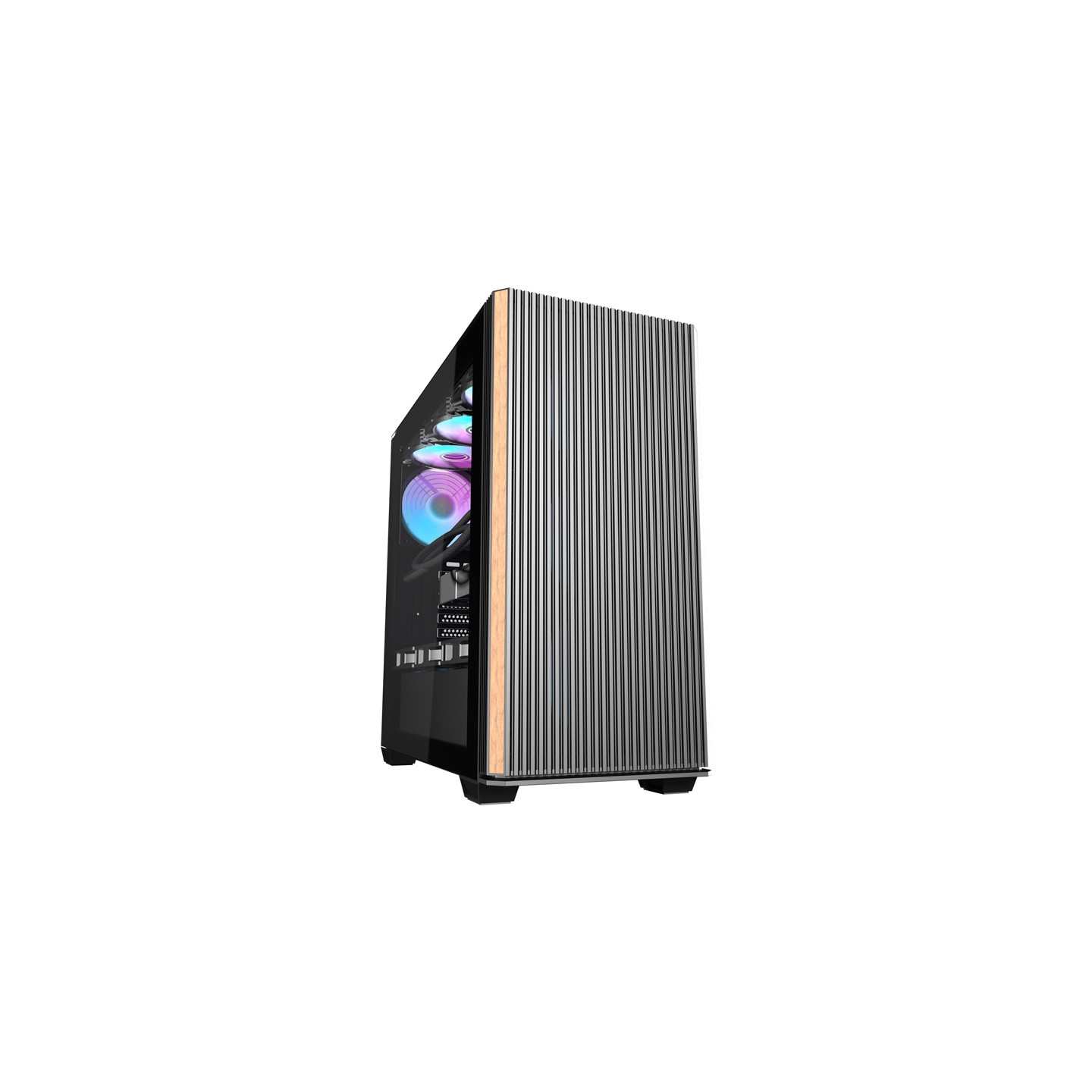 Darkflash DS900WS computer case (black) + 4 fans