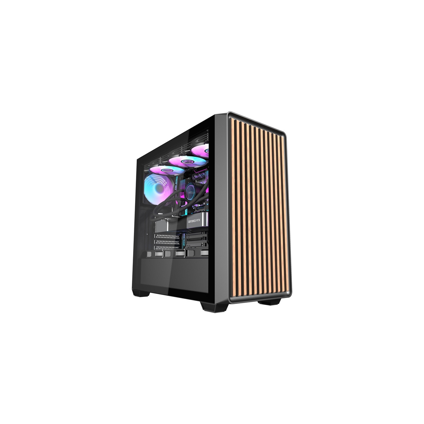 Darkflash DS900WD computer case (black) + 4 fans
