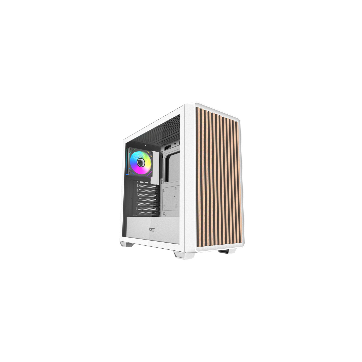 Darkflash DS900WD ATX computer case (White) + 4 fans