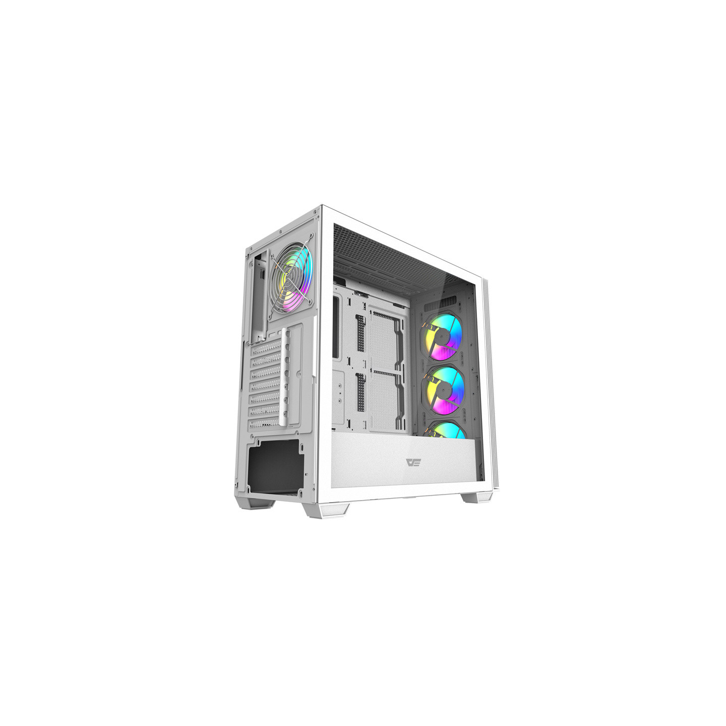 Darkflash DS900WS computer case (White) + 4 ARGB fans