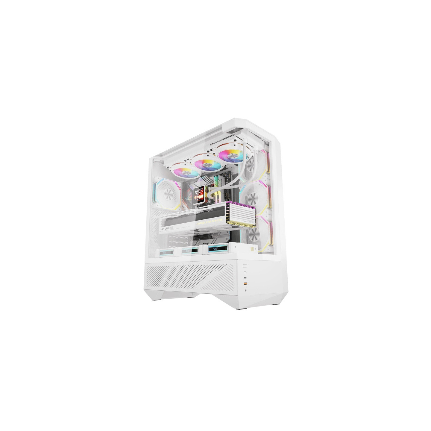 Darkflash DY460 computer case (White) + 4 ARGB fans