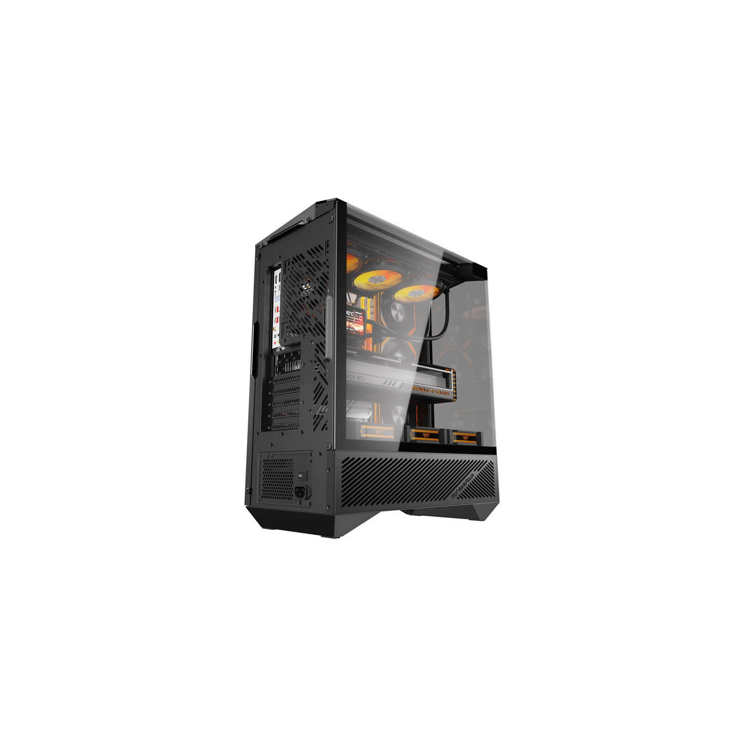 Darkflash DY460 computer case (Black) + 4 ARGB fans