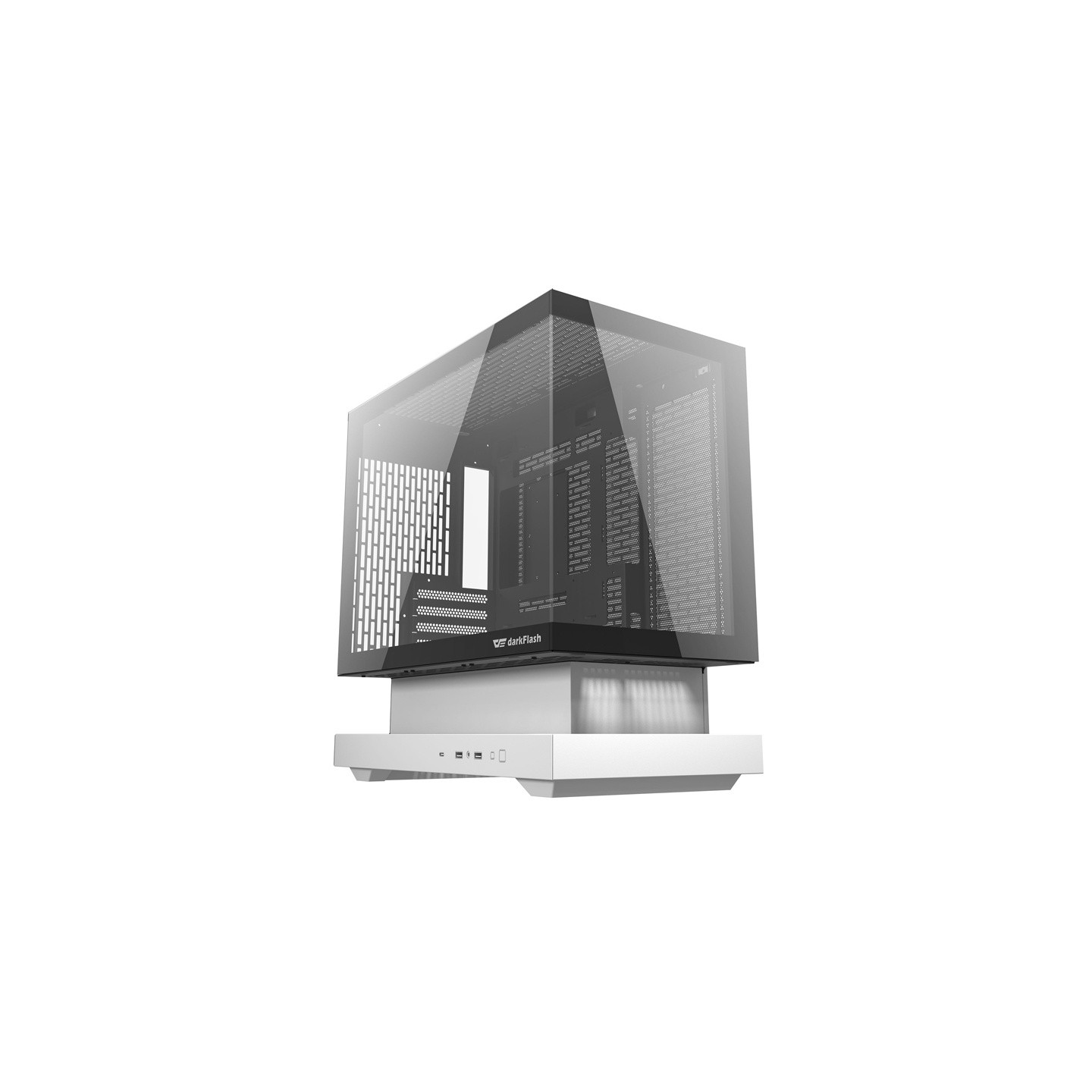 Darkflash F1 computer case (White) + 6 ARGB fans