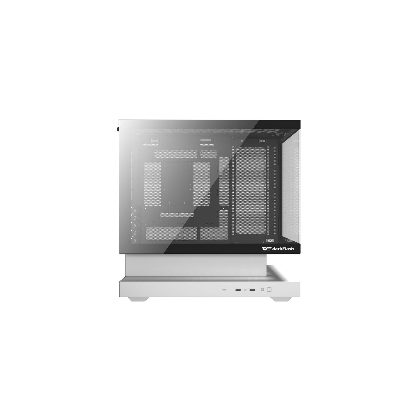 Darkflash F1 computer case (White) + 6 ARGB fans