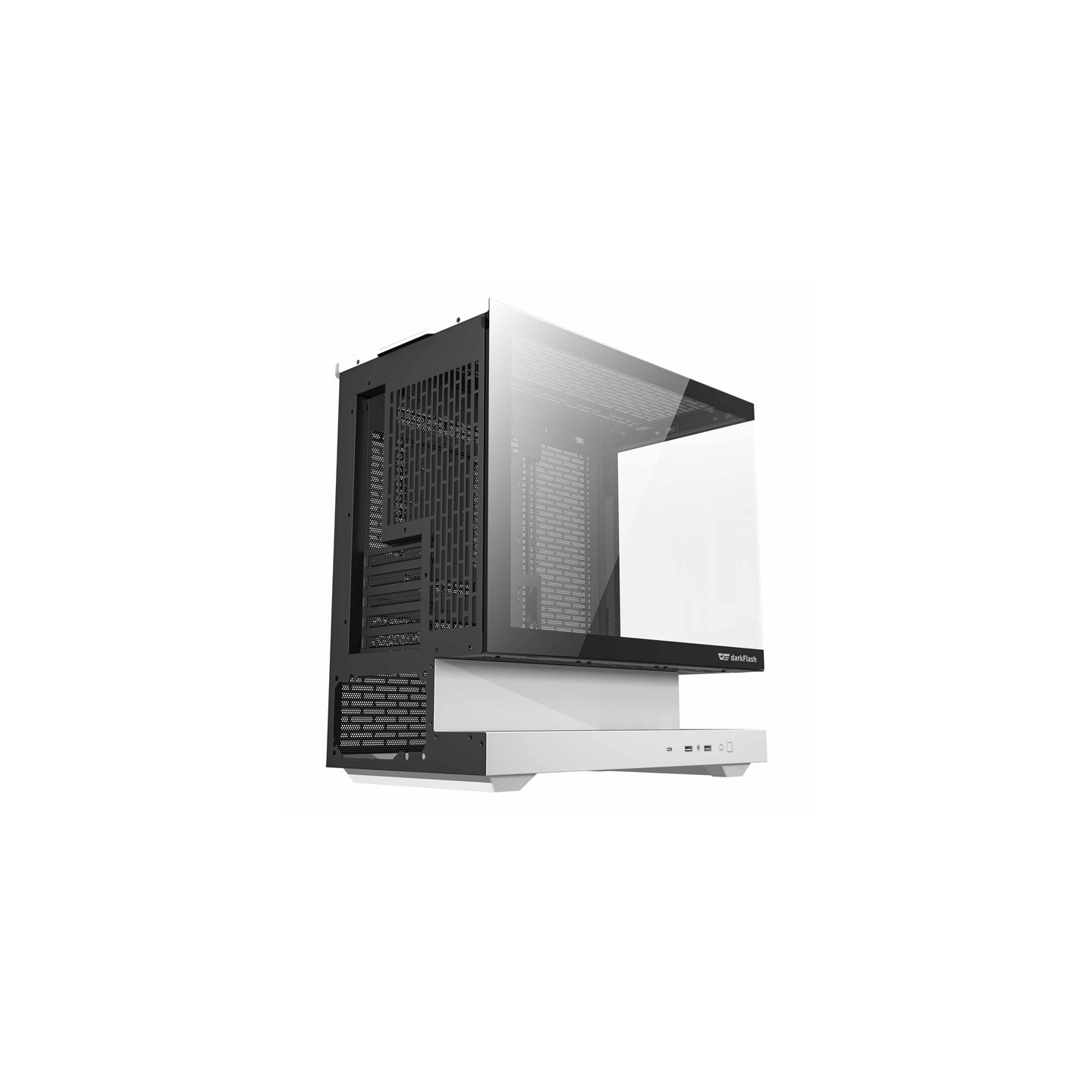 Darkflash F1 computer case (White) + 6 ARGB fans