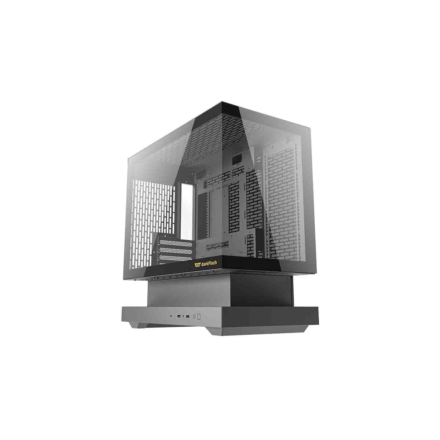 Darkflash F1 computer case (Black) + 6 ARGB fans