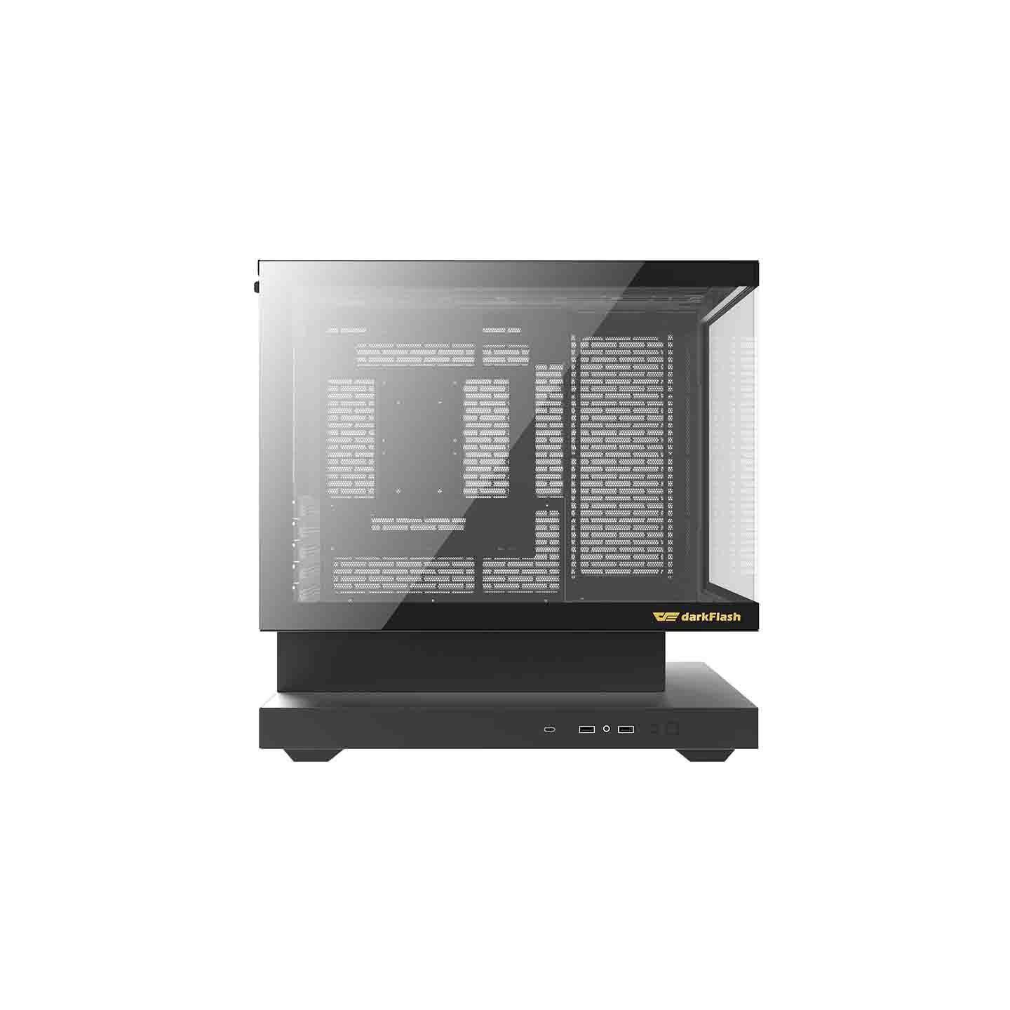Darkflash F1 computer case (Black) + 6 ARGB fans