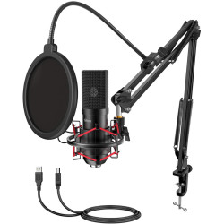 View product Condenser microphone with tripod Fifine T732 (black)