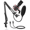 Condenser microphone with tripod Fifine T732 (black)