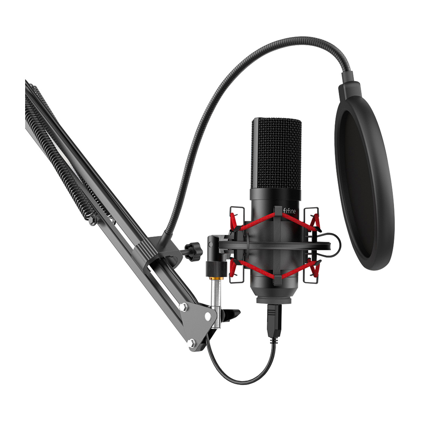 Condenser microphone with tripod Fifine T732 (black)