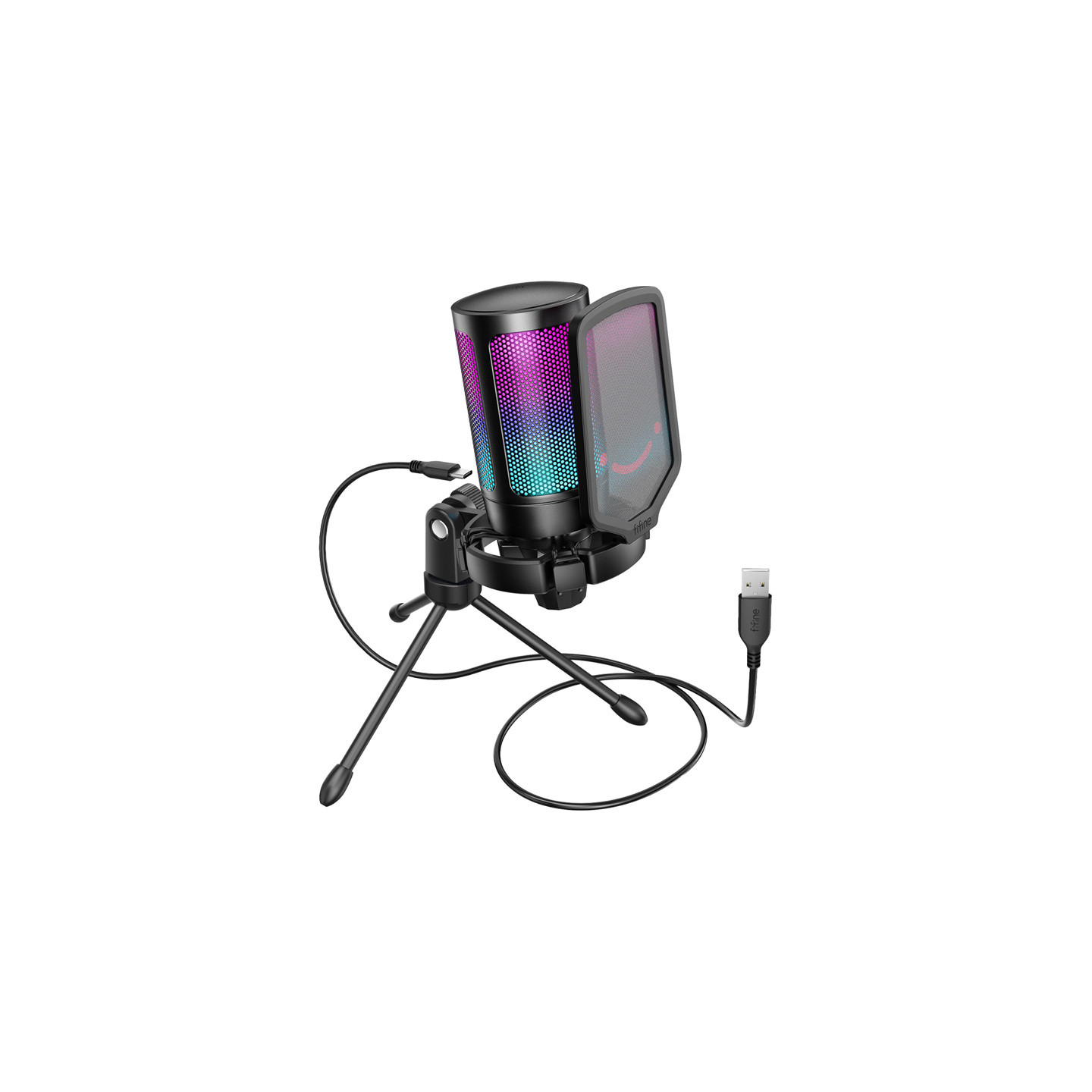 Fifine A6V condenser gaming microphone (black)