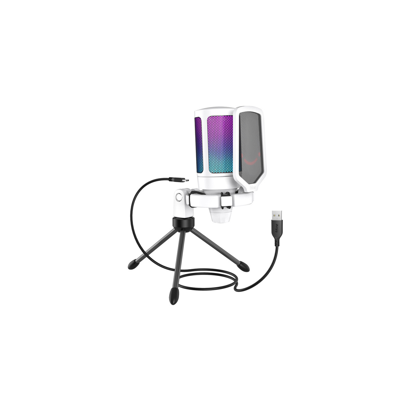 Fifine A6VW condenser gaming microphone (white)