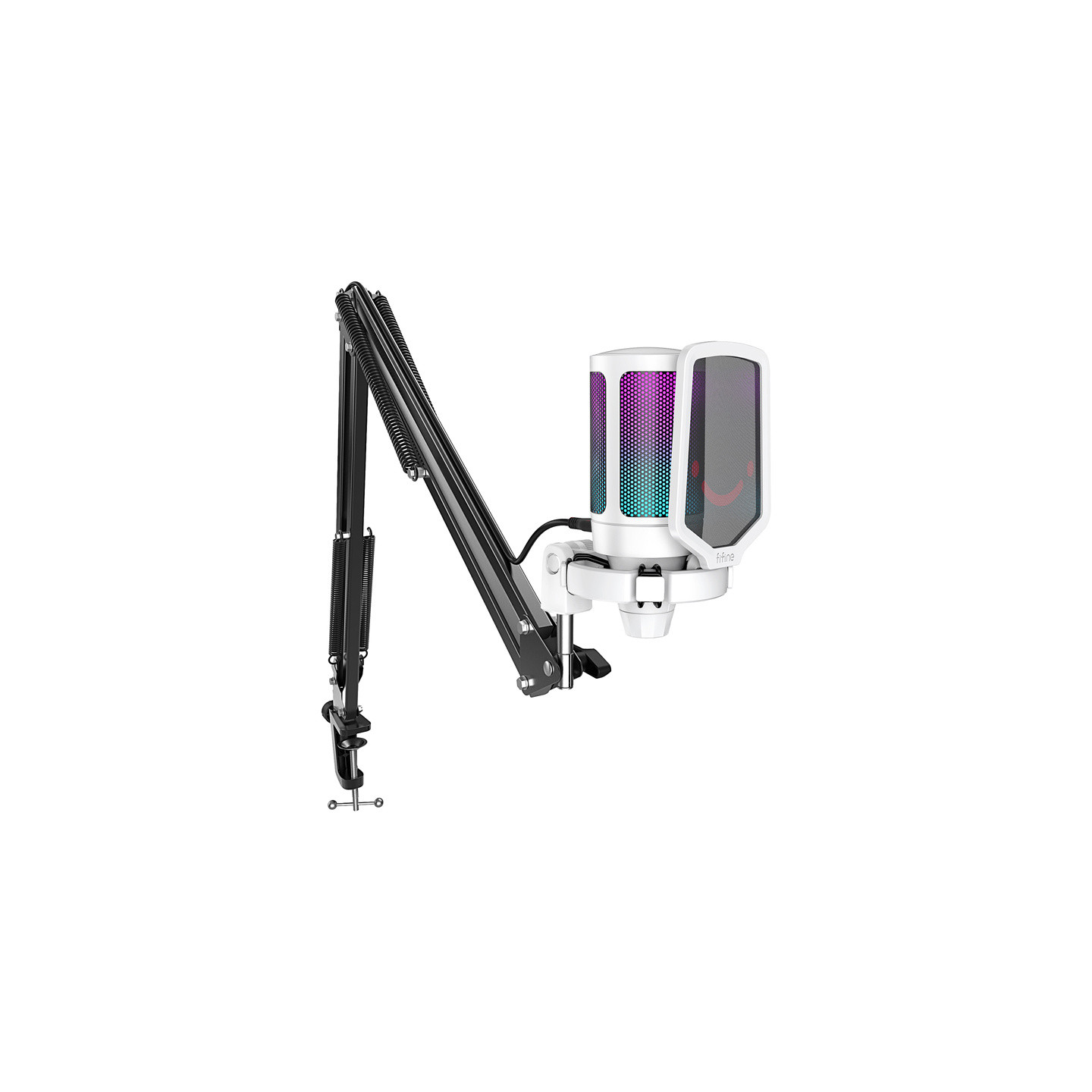 Fifine A6TW tripod gaming microphone (white)