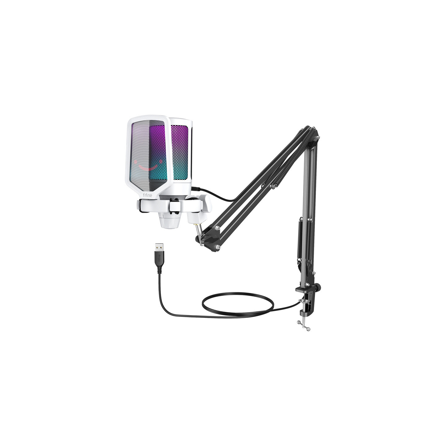 Fifine A6TW tripod gaming microphone (white)