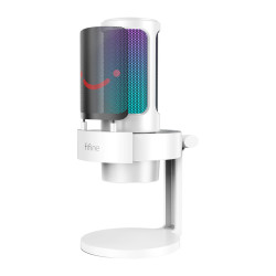 View product Fifine A8W condenser microphone with stand (white)