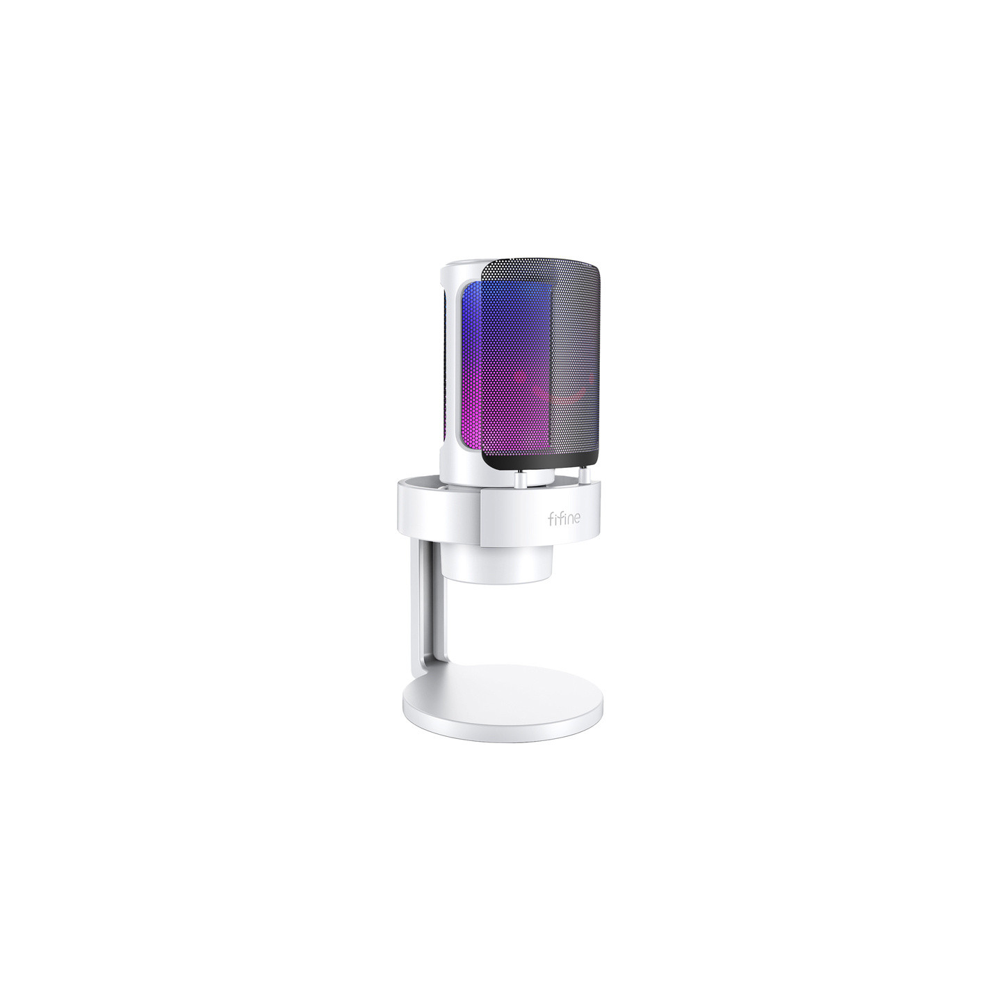 Fifine A8W condenser microphone with stand (white)