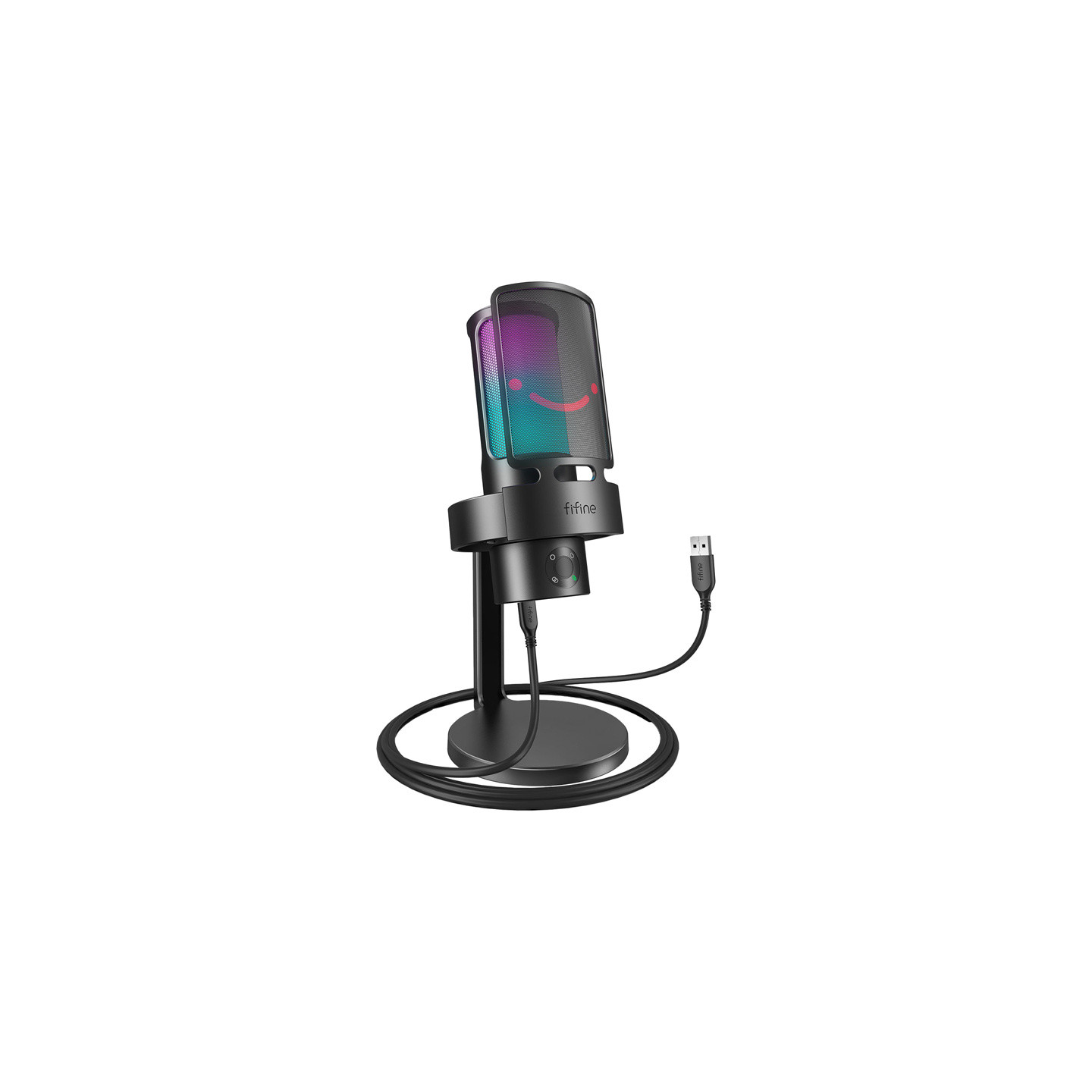 Fifine A8 condenser microphone with stand (black)