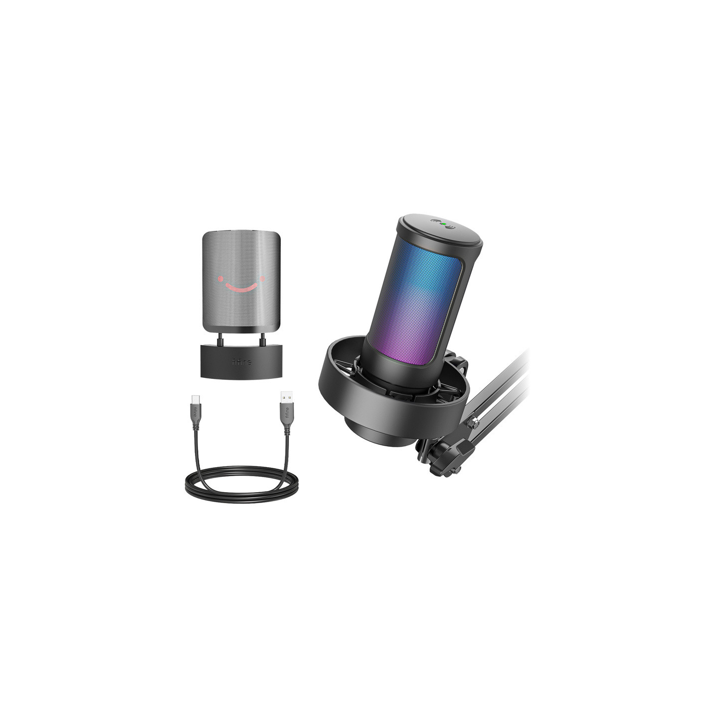 Fifine A8T condenser microphone with handle (black)