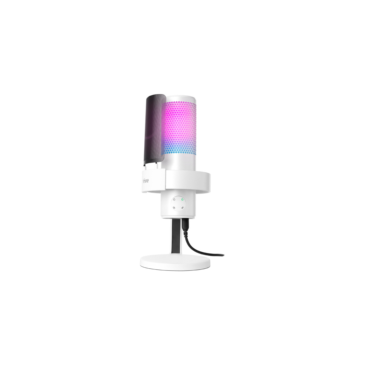 Fifine A9W studio microphone with stand (white)