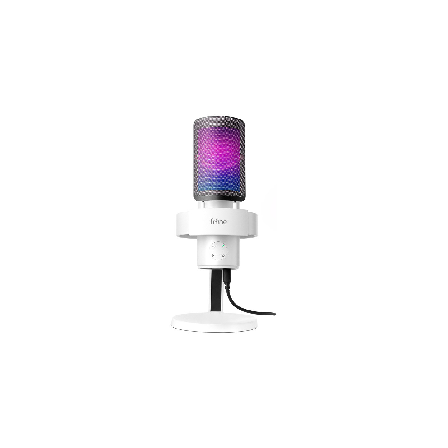 Fifine A9W studio microphone with stand (white)