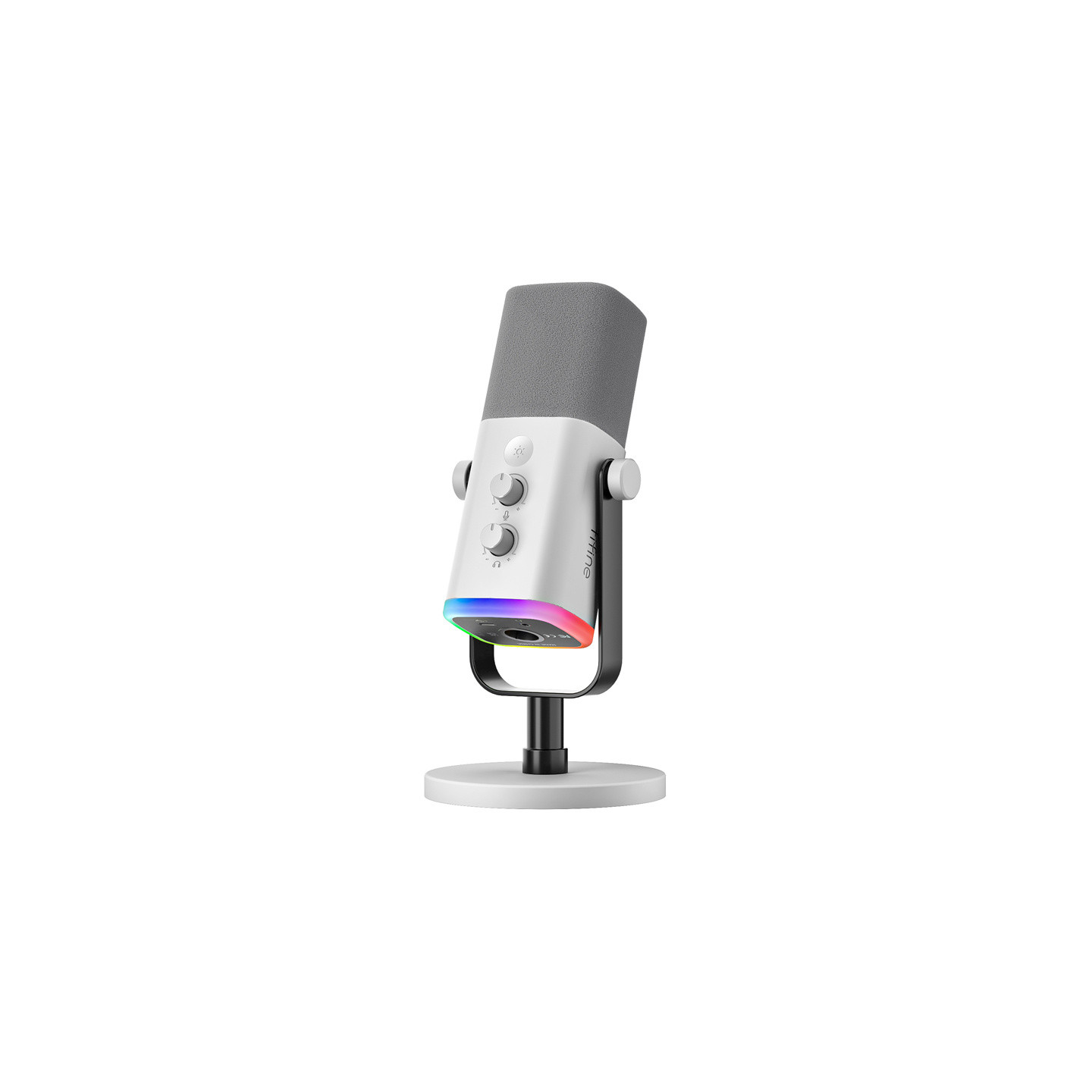 Fifine AM8W dynamic microphone with stand (white)