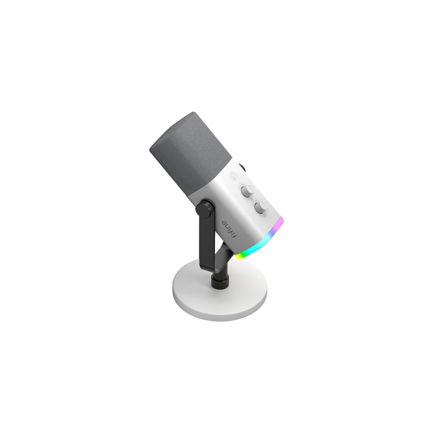 Fifine AM8W dynamic microphone with stand (white)