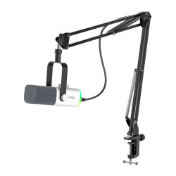 View product Fifine AM8TW gaming microphone with boom arm (white)