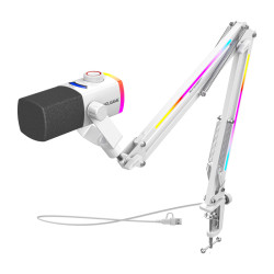 View product Fifine AM8proTW dynamic microphone with boom arm (white)