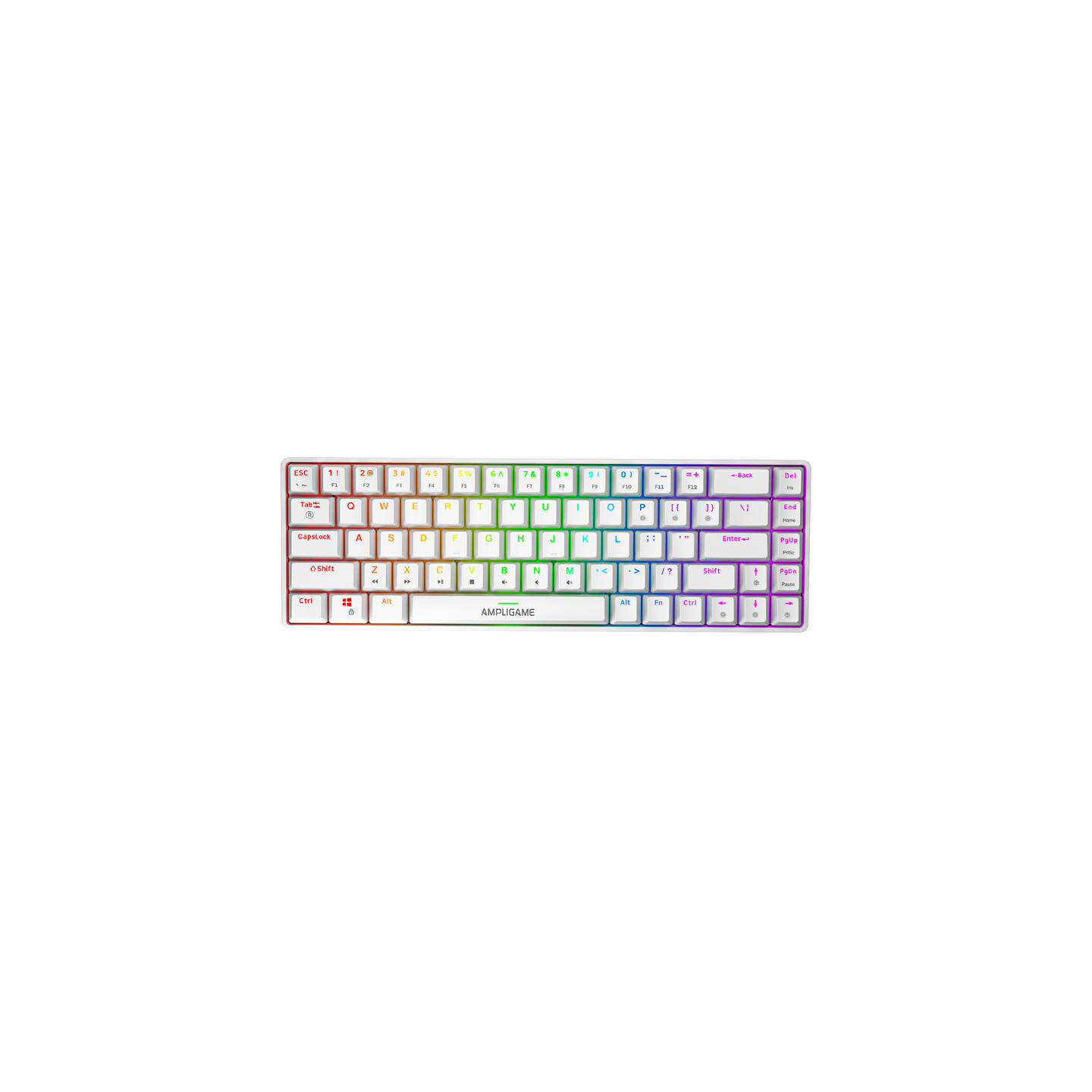 Fifine GK1W mechancial keyboard, 65% RGB (white)