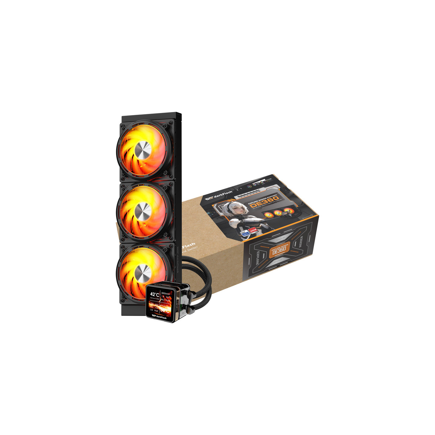 Water cooling for the processor DE360 (black)